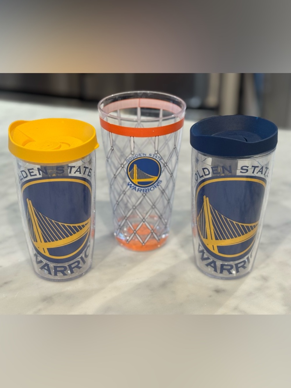 Golden State Warriors plastic drinking glasses (3)